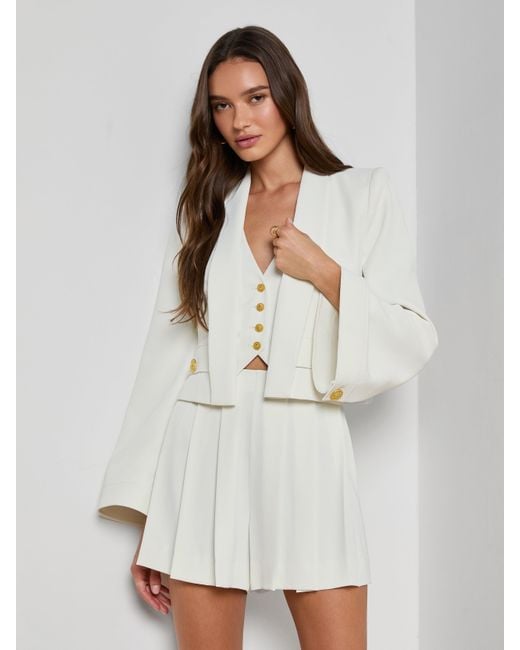 L'Agence White Nixie Cardigan Jacket