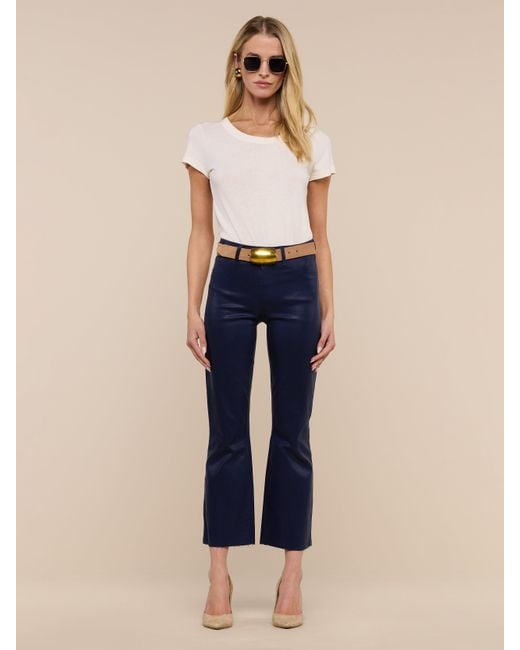L'Agence White Cory Cotton Scoopneck Tee