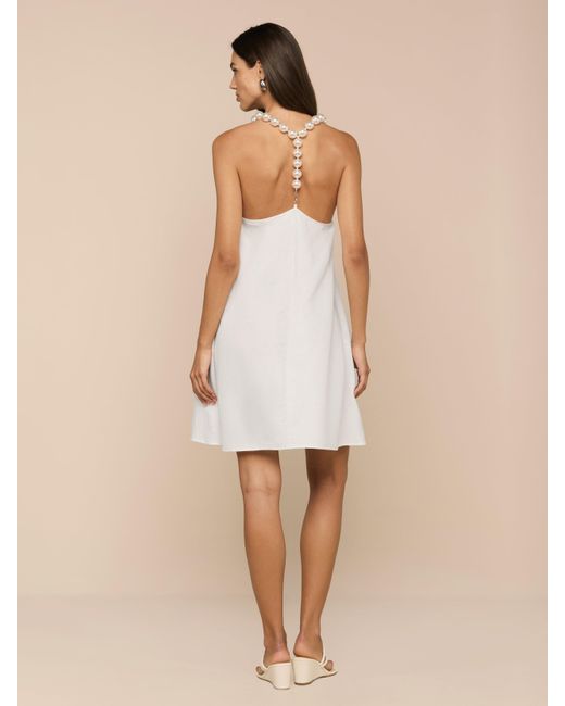 L'Agence Natural Amora Pearl Strap Dress