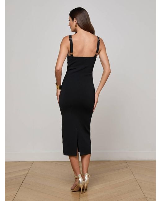 Robe En Maille Jimena, Noir L'Agence en coloris Black