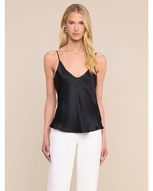 L'Agence Black Lexi Silk Camisole