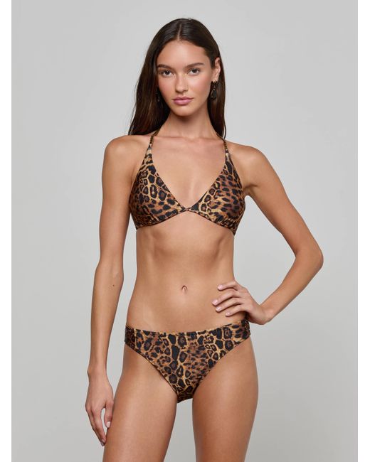 Haut De Bikini Triangle Annabelle, Imprimé Léopard Marron L'Agence en coloris Multicolor
