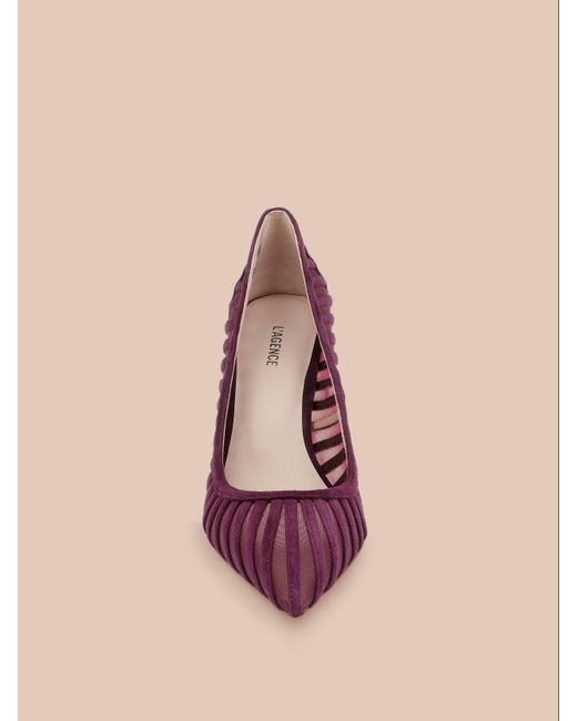 L'Agence Pink Lenox Mesh Pump