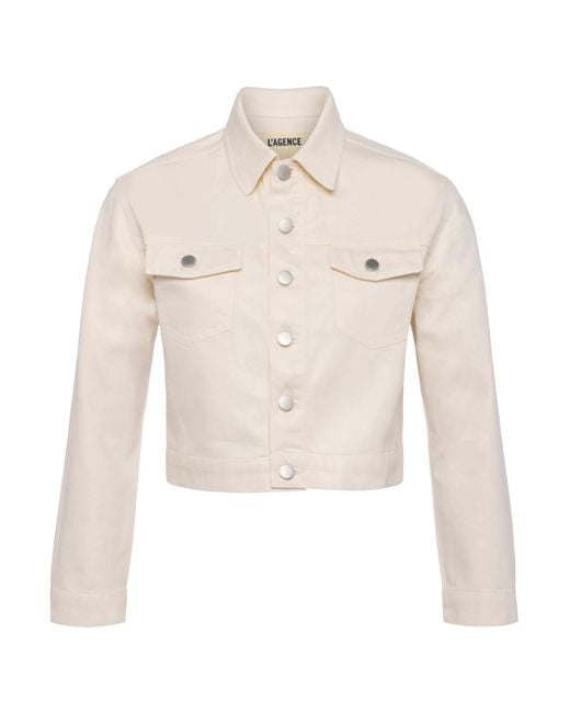 Veste En Jean Revêtu De Koda En Vanille Française Revêtue De Vanille L'Agence en coloris Natural