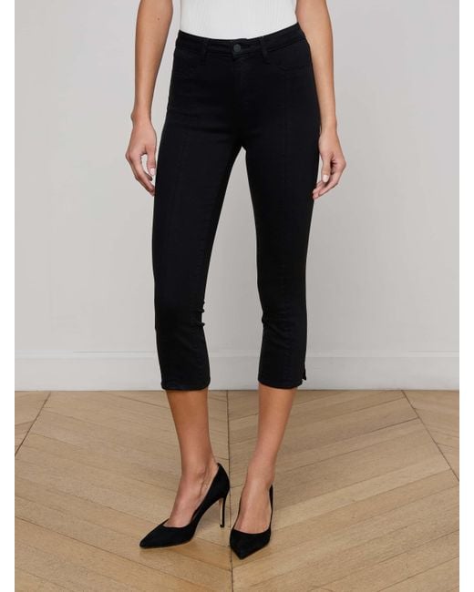 L'Agence Black Fiora Pedal Pusher Jean