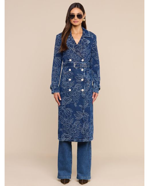 L'Agence Blue Bradley Trench Coat