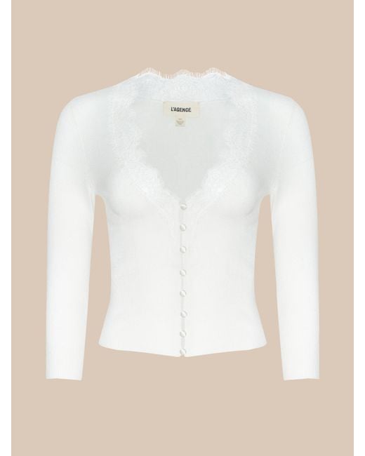 L'Agence Blue Eluna Cardigan Top