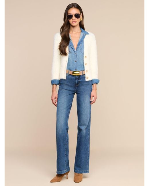 L'Agence Blue Isla Shirt