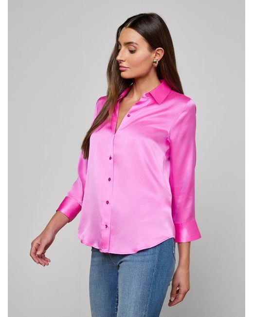 Chemisier En Soie Dani L'Agence en coloris Pink
