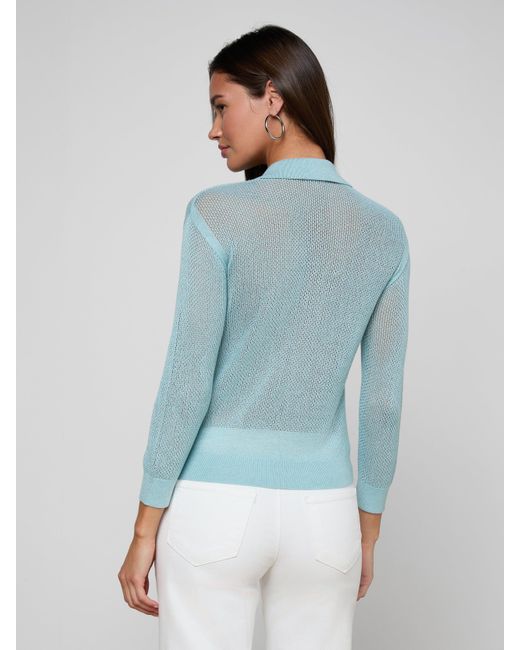 L'Agence Blue Carine Top