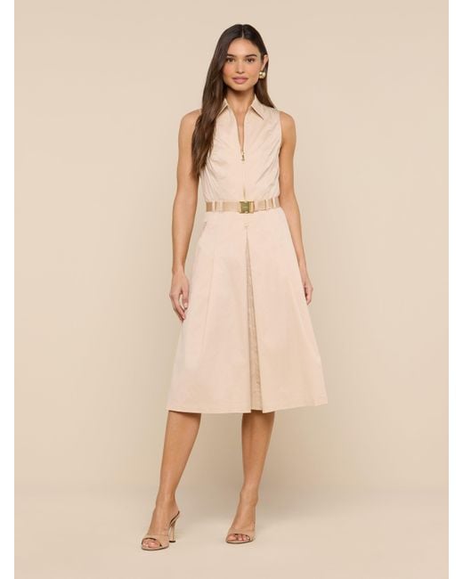 L'Agence Natural Kylo Poplin Shirt Dress