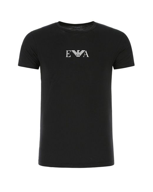 Emporio Armani Black Stretch Cotton T-shirt Set for men