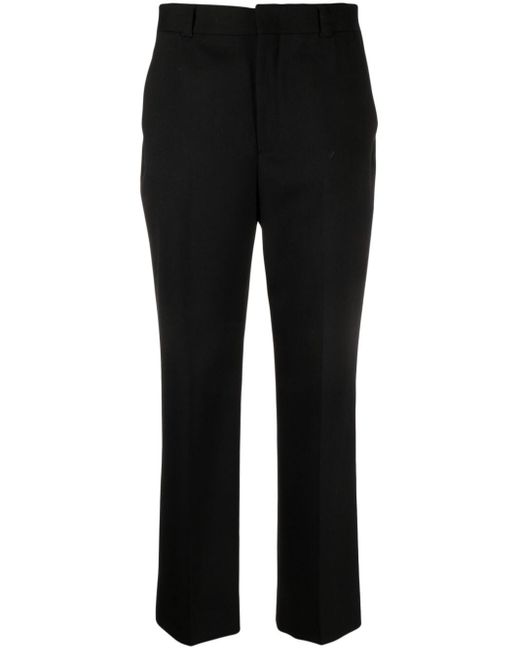 Miu Miu Black High-waisted Cropped Trousers