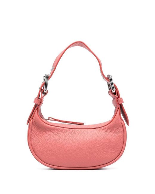 By Far Pink Mini Soho Leather Tote Bag