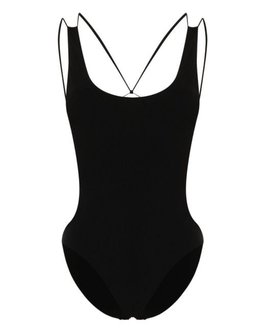 Isabel Marant Black Tenisia Lace-Up Swimsuit