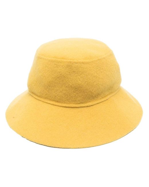 P.A.R.O.S.H. Yellow Wide-brim Wool Hat