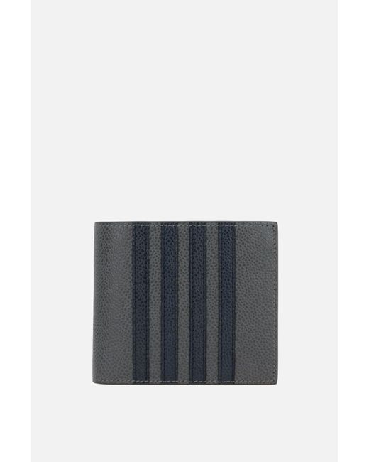 Thom Browne Gray 4-bar Stripe Bifold Cardholder - U Grey for men