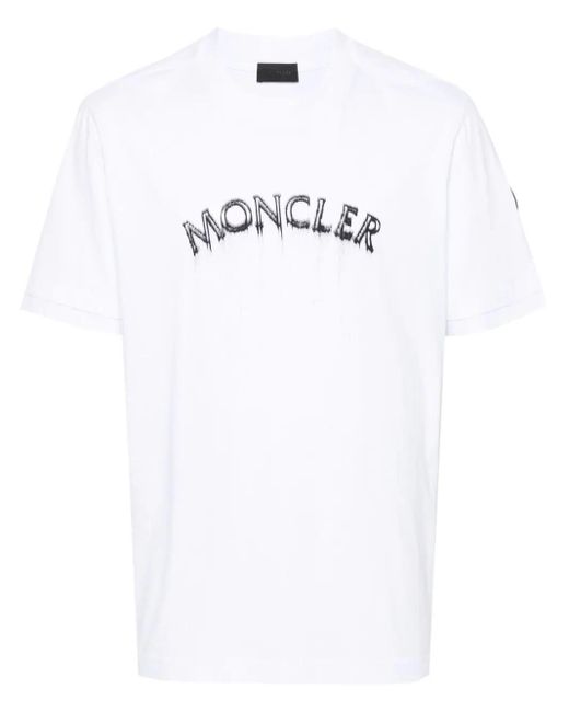 Moncler White Logo T-shirt for men