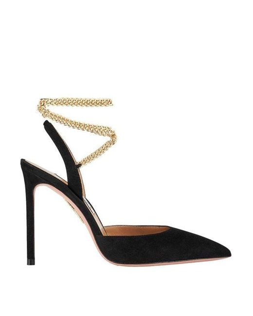 Aquazzura Black Flash Pumps 105 Mm