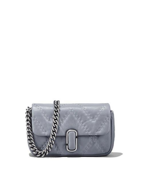 Marc Jacobs Gray Matelass Effect Leather Mini Bag