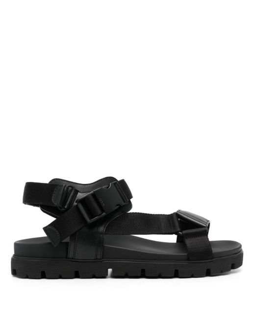Prada Black Buckle-fastening Open-toe Sandals for men