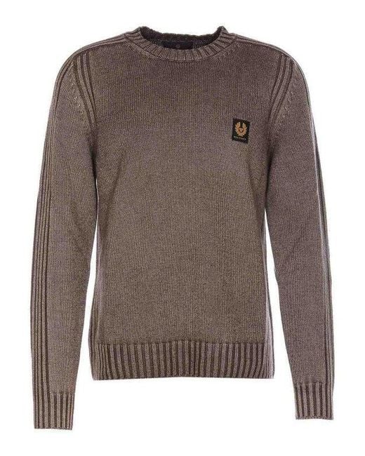 Belstaff Brown Watch Sweater for men