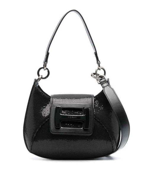 Borsa A Spalla H-Bag di Hogan in Black