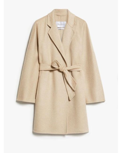 Max Mara Natural Harold Short Wrap Coat In Cashmere