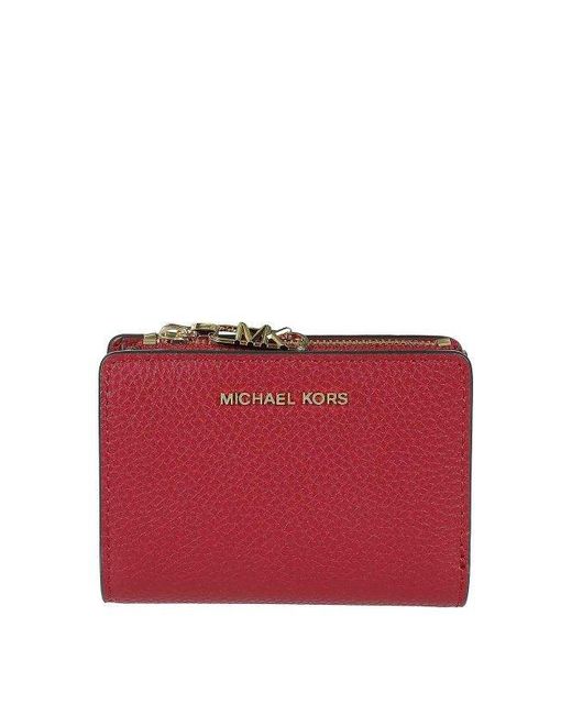 Michael kors red wallet on sale online