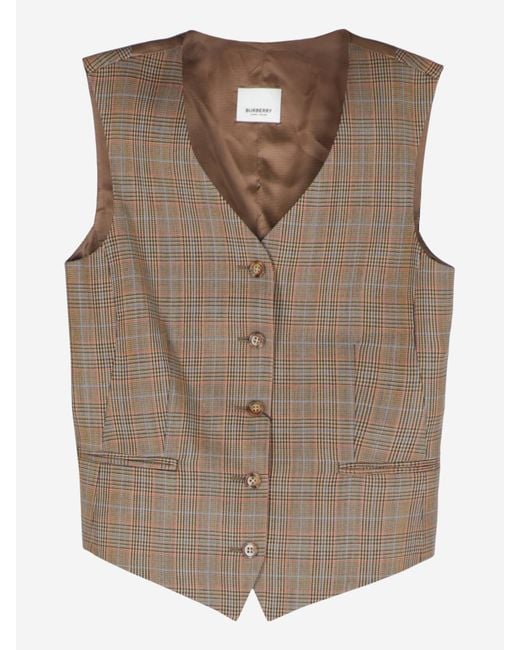 Burberry Waistcoat in Brown Lyst
