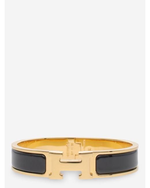 Hermès Black Clich Rigid Bracelet