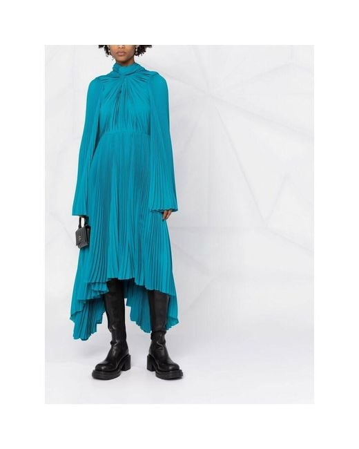 blue velvet balenciaga dress