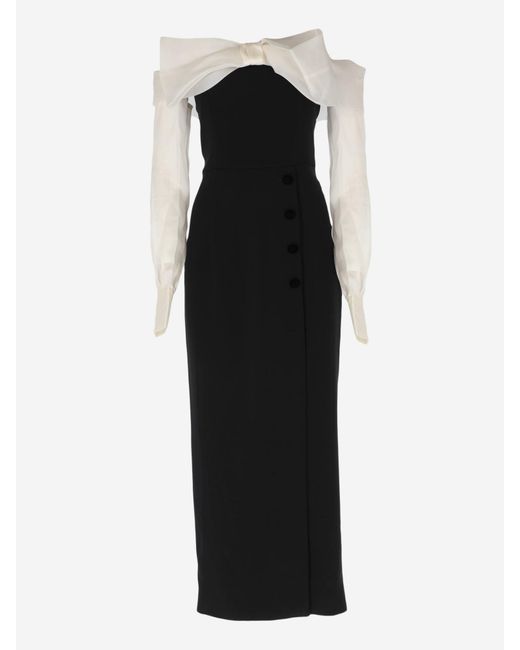 Alessandra Rich Black Long Dress