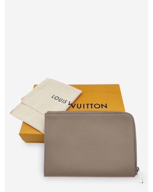Louis Vuitton Clutch Bag in Grey