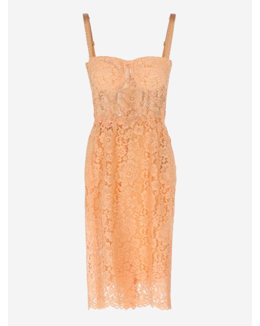 Dolce & Gabbana Orange Midi Dress