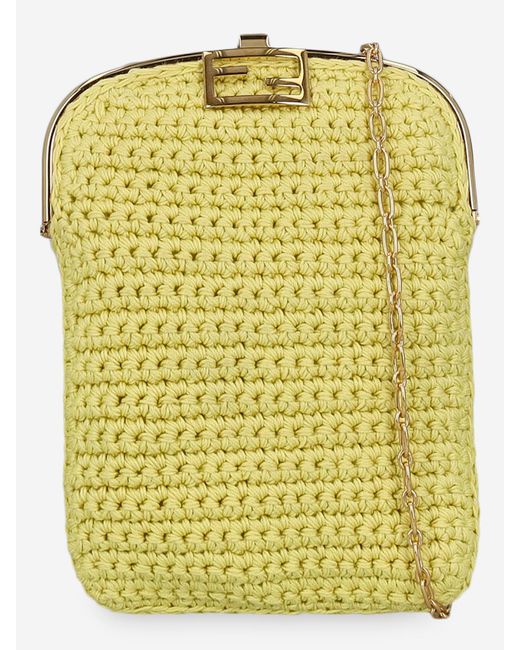 Fendi Yellow Cross Body Bag