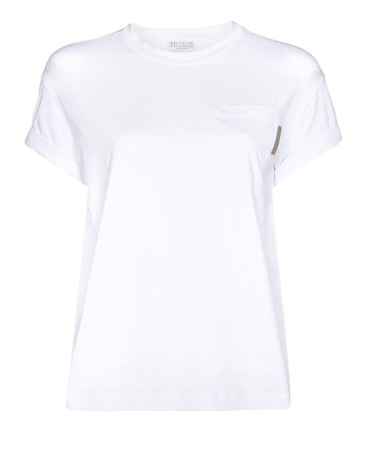 Brunello Cucinelli T-shirt And Top in White | Lyst