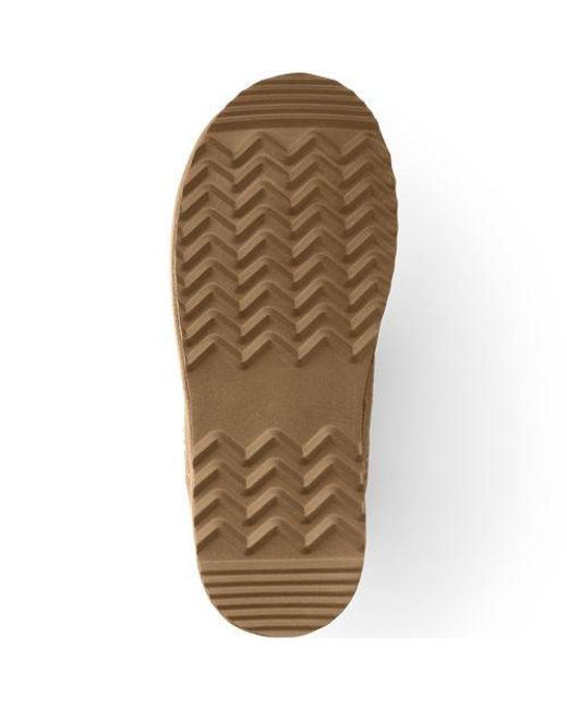 Lands' End Brown Veloursleder-Pantoffeln, Damen, Größe Regular, Leder/Rauleder, By