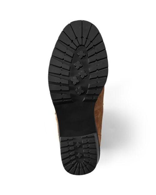 Lands' End Brown Veloursleder-Stiefeletten Mit Absatz, Damen, Größe Regular, Leder/Rauleder, By