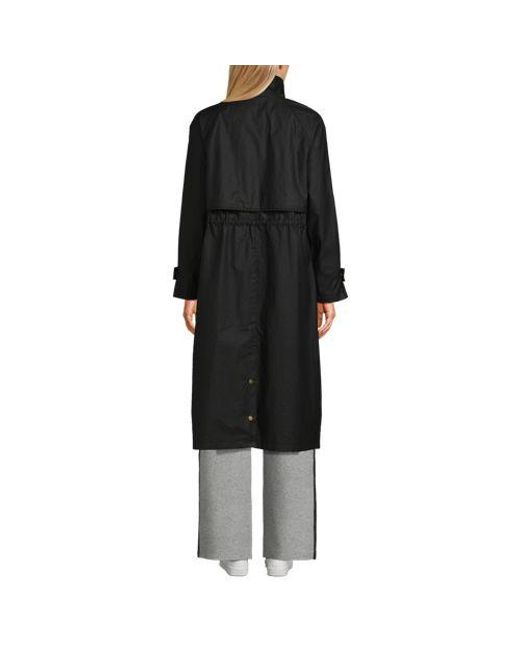 Lands' End Black Wasserabweisender Baumwoll-Wachsmantel, Damen, Größe:32-34 Regular, Baumwolle, By