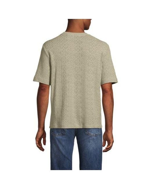 Lands' End T-Shirt Aus Jersey Mit Struktur, Herren, Größe:44-46 Regular, Baumwolle/Polyester, By in Gray für Herren