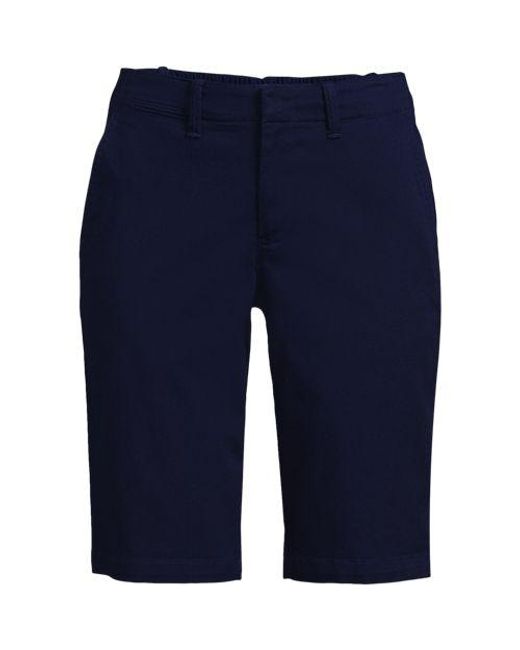 Lands' End Blue Chino-Bermudas, Damen, Größe:34 Regular, Elasthan/Baumwoll-Mischung, By