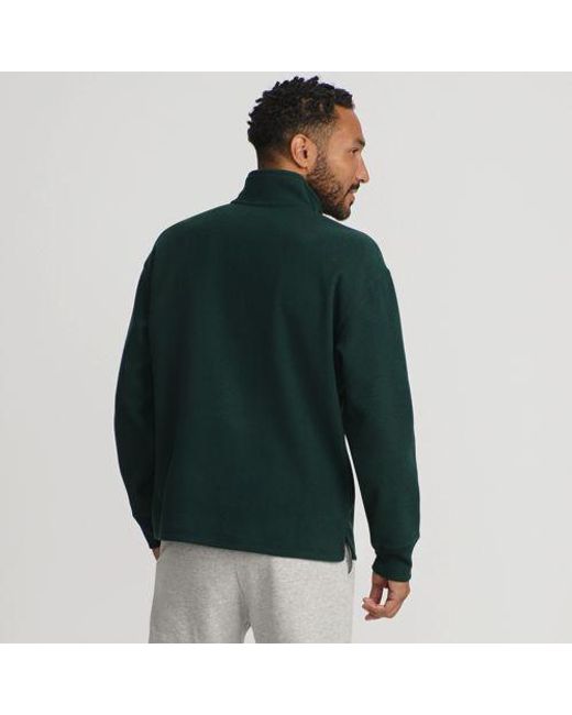 Lands' End Fleece-Troyer, Herren, Größe:44-46 Regular, Viskose-Mischung/Polyester-Mischung, By in Blue für Herren