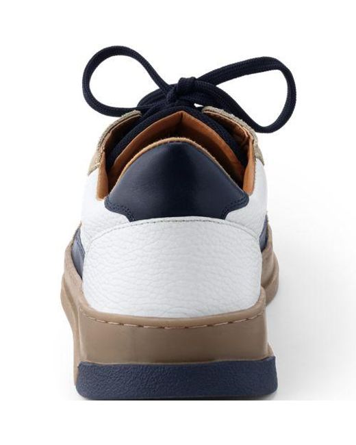 Lands' End Leder-Sneaker Mit Gummisohle, Herren, Größe Regular, Leder, By in Blue für Herren