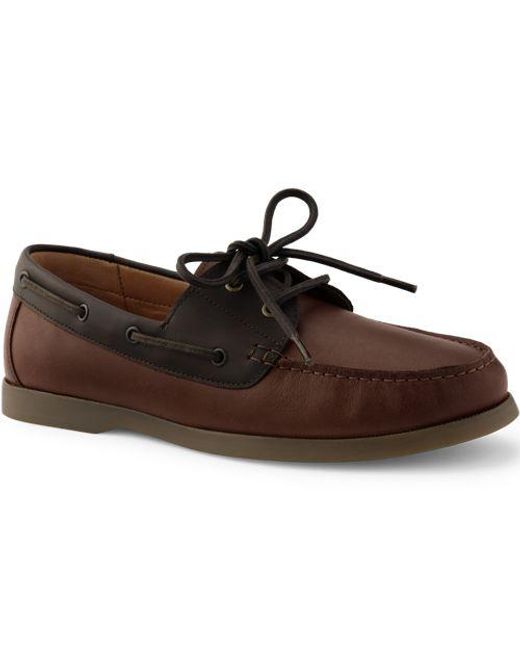 Lands' End Bootsschuhe Aus Leder, Herren, Größe Regular, Leder, By in Brown für Herren