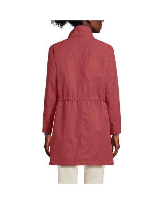 Lands' End Red 3-In-1-Wachsjacke Aus Baumwollmix, Damen, Größe:32-34 Petite, By