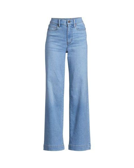 Lands' End Blue Recover Jeans High Waist Mit Weitem Bein, Damen, Größe Tall, By