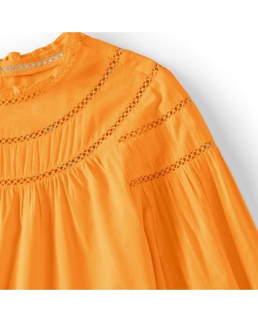 Lands' End Orange Voile-Bluse Aus Baumwollmix, Damen, Größe:32-34 Regular, Baumwoll-Mischung/Viskose-Mischung/Baumwolle Modal, By