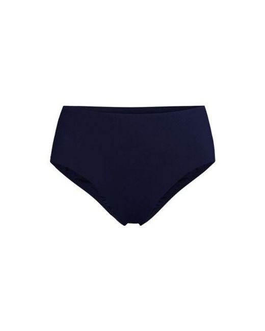 Lands' End Blue Bikinihose, Mid Waist, Damen, Größe Plus, Elasthan/Nylon-Mischung, By