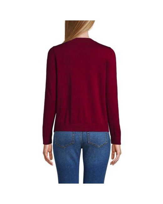 Lands' End Purple Pullover Aus Baumwolle/Seidenmix, Damen, Größe:32-34 Regular, Baumwolle/Seide/Nylon, By